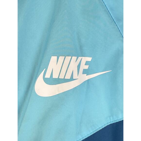 Nike Sportswear NSW Windrunner Hooded Full Zip‎ Jacket Woven Blue Kids Small GUC - Picture 3 of 10
